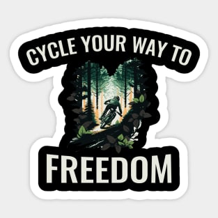 Cycle Your Way to Freedom Sticker